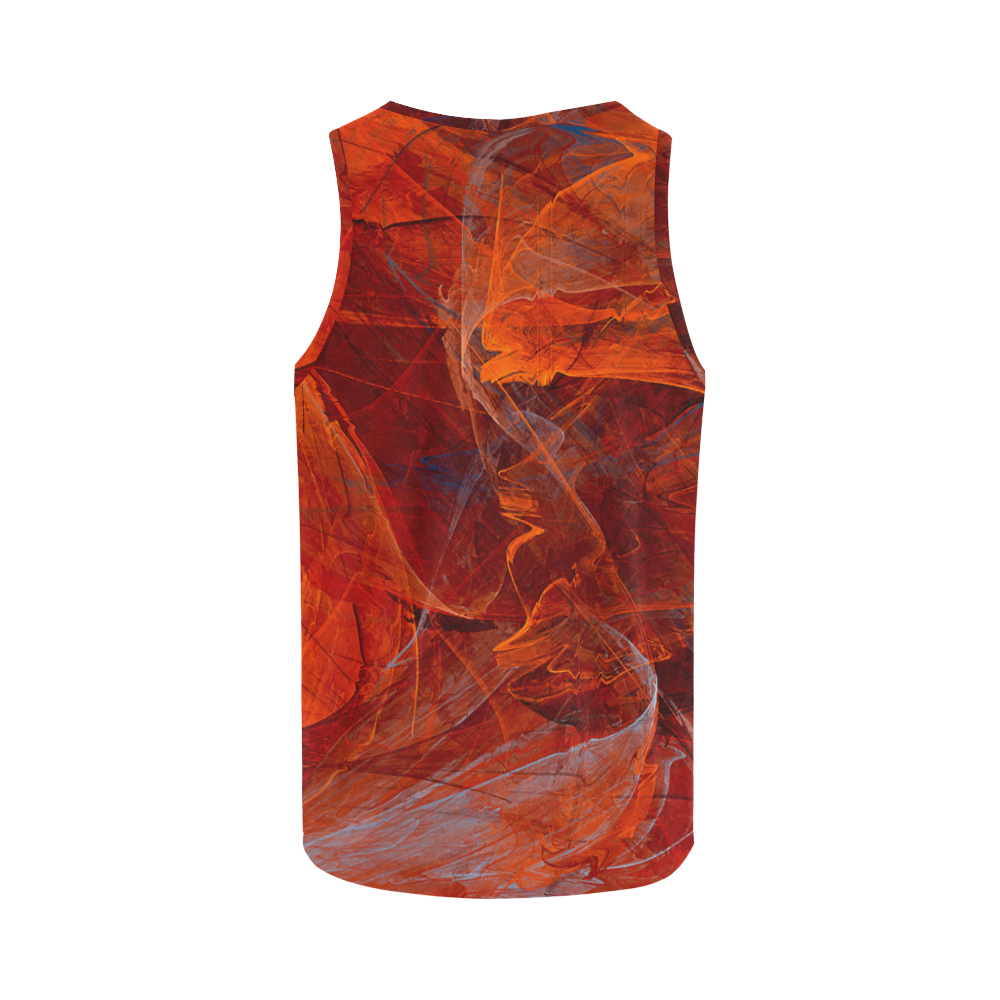 Swirly Love in Deep Red All Over Print Tank Top for Women (Model T43)