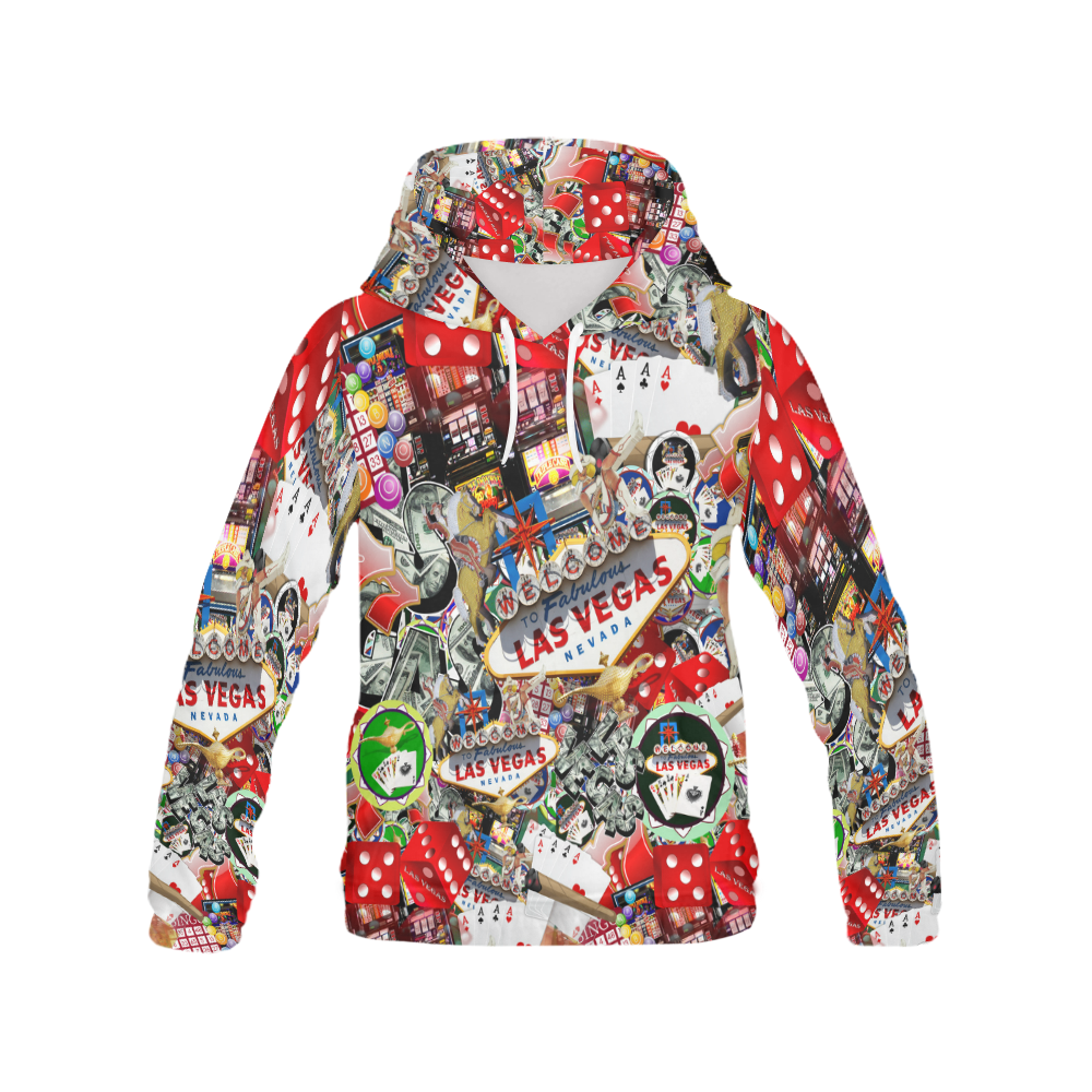 Las Vegas Icons - Gamblers Delight All Over Print Hoodie for Men (USA Size) (Model H13)