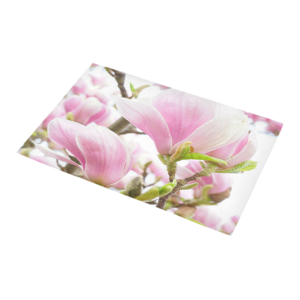 Pink Magnolia In Bloom Bath Rug 16''x 28''