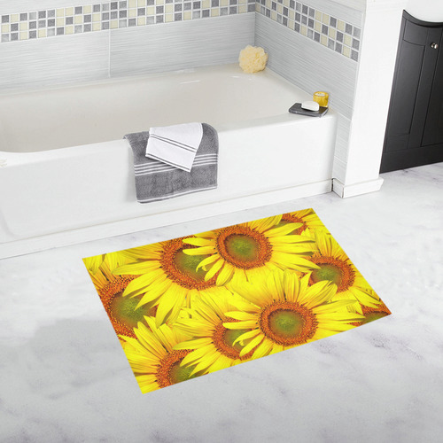 Sunny Sunflowers Bath Rug 20''x 32''