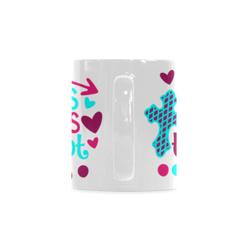 Jesus Loves This Hot Mess Purple/Teal White Mug(11OZ)