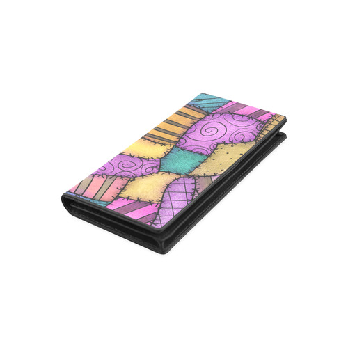 Patchwork Scraps Women's Leather Wallet (Model 1611)