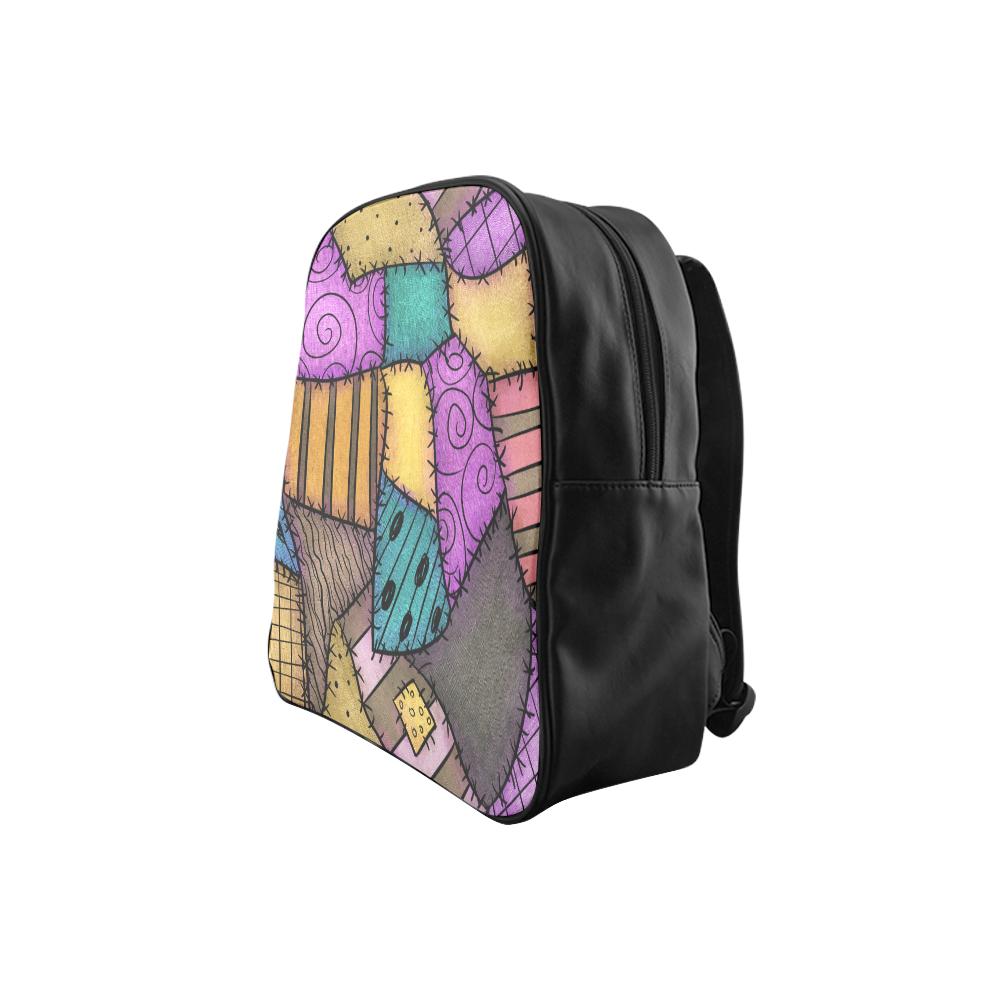 Patchwork Scraps School Backpack (Model 1601)(Small)