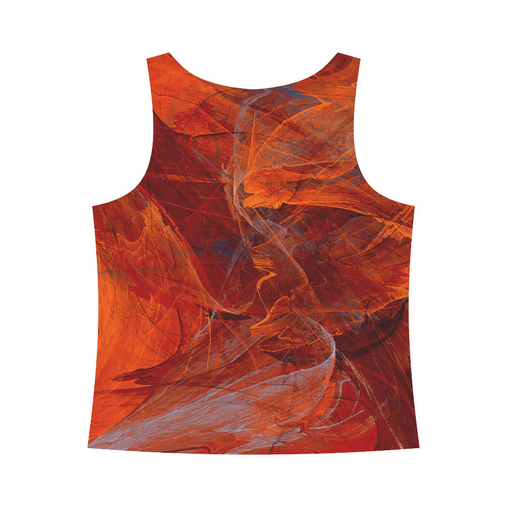 Swirly Love in Deep Red All Over Print Tank Top for Women (Model T43)