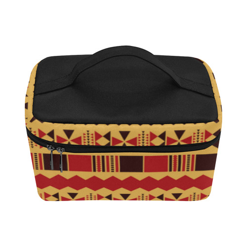 Yellow With Red Aztec Lunch Bag/Large (Model 1658)