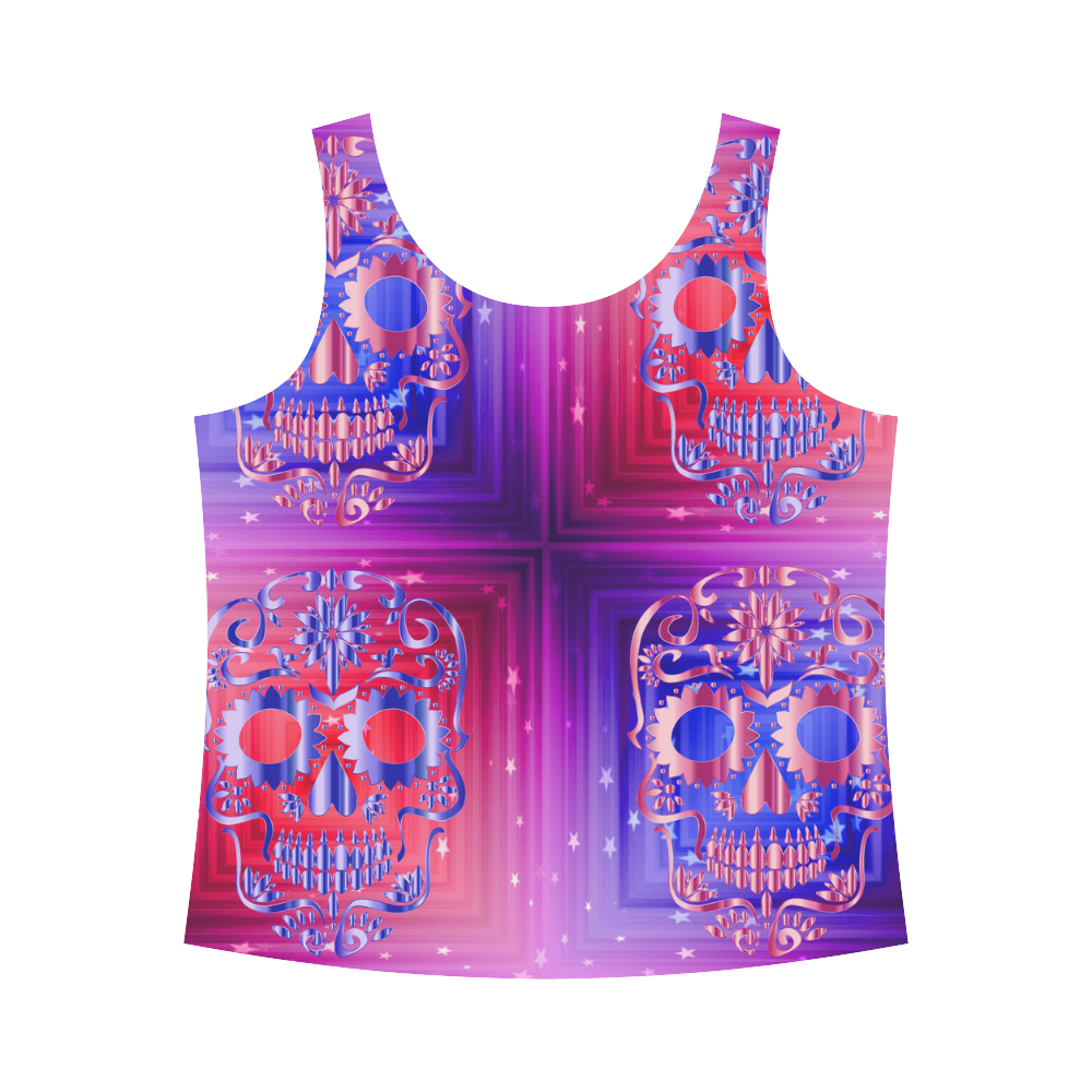 Skull20170539_by_JAMColors All Over Print Tank Top for Women (Model T43)