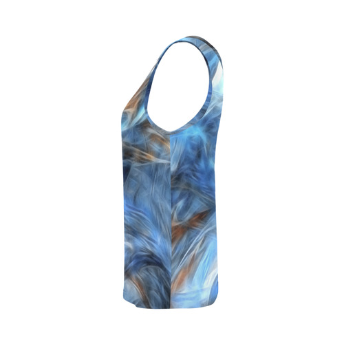 Blue Colorful Abstract Design All Over Print Tank Top for Women (Model T43)