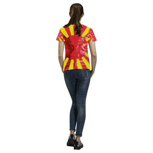 Yin Yang dragons All Over Print T-Shirt for Women (USA Size) (Model T40)