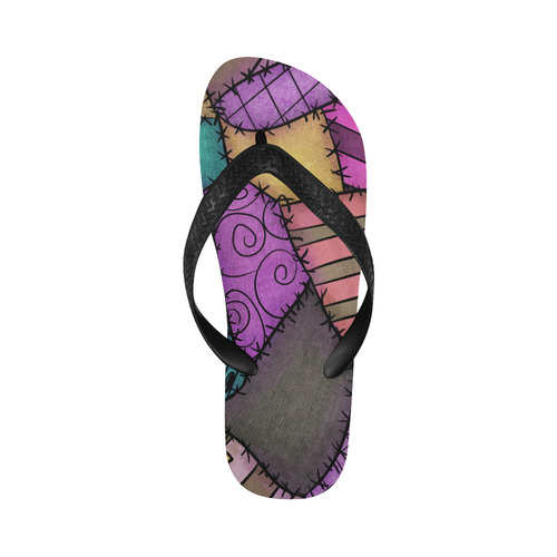 Patchwork Scraps Flip Flops for Men/Women (Model 040)