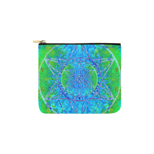 protection in nature colors-teal, blue and green Carry-All Pouch 6''x5''
