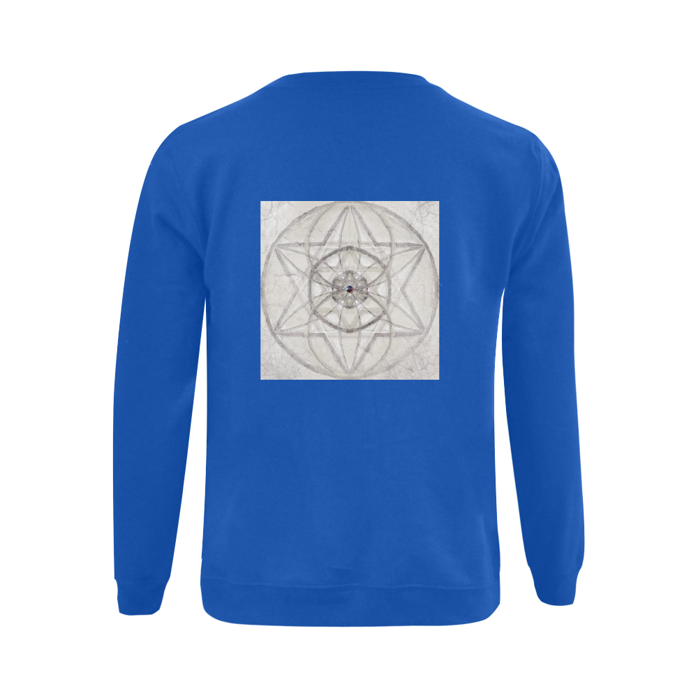 protection through fundamental mineral energy blue Gildan Crewneck Sweatshirt(NEW) (Model H01)
