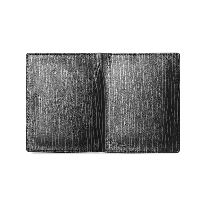 Gothic Stripes Men's Leather Wallet (Model 1612)