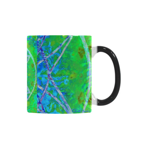 protection in nature colors-teal, blue and green Custom Morphing Mug