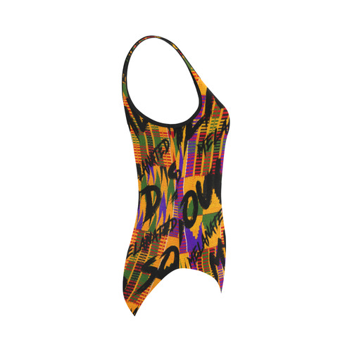 KENTE BATHING SUIT Vest One Piece Swimsuit (Model S04)