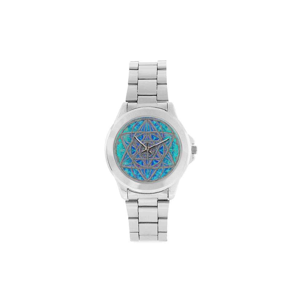 protection in blue harmony Unisex Stainless Steel Watch(Model 103)