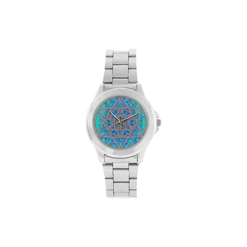 protection in blue harmony Unisex Stainless Steel Watch(Model 103)