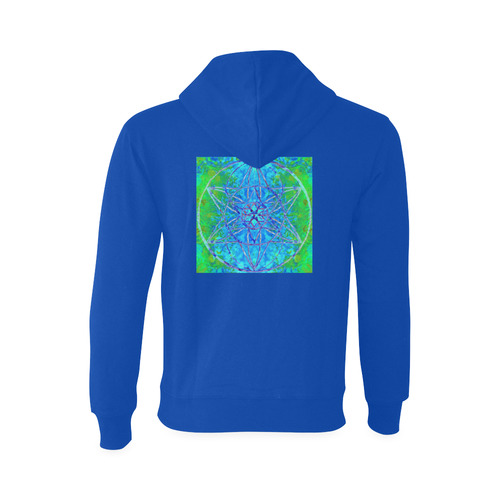 protection in nature colors-teal, blue and green marine Oceanus Hoodie Sweatshirt (Model H03)