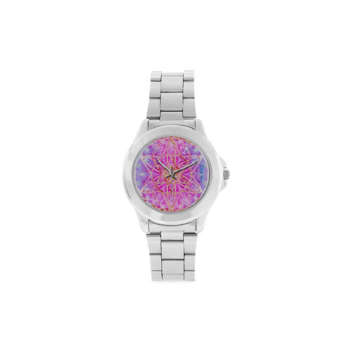 protection in purple colors Unisex Stainless Steel Watch(Model 103)