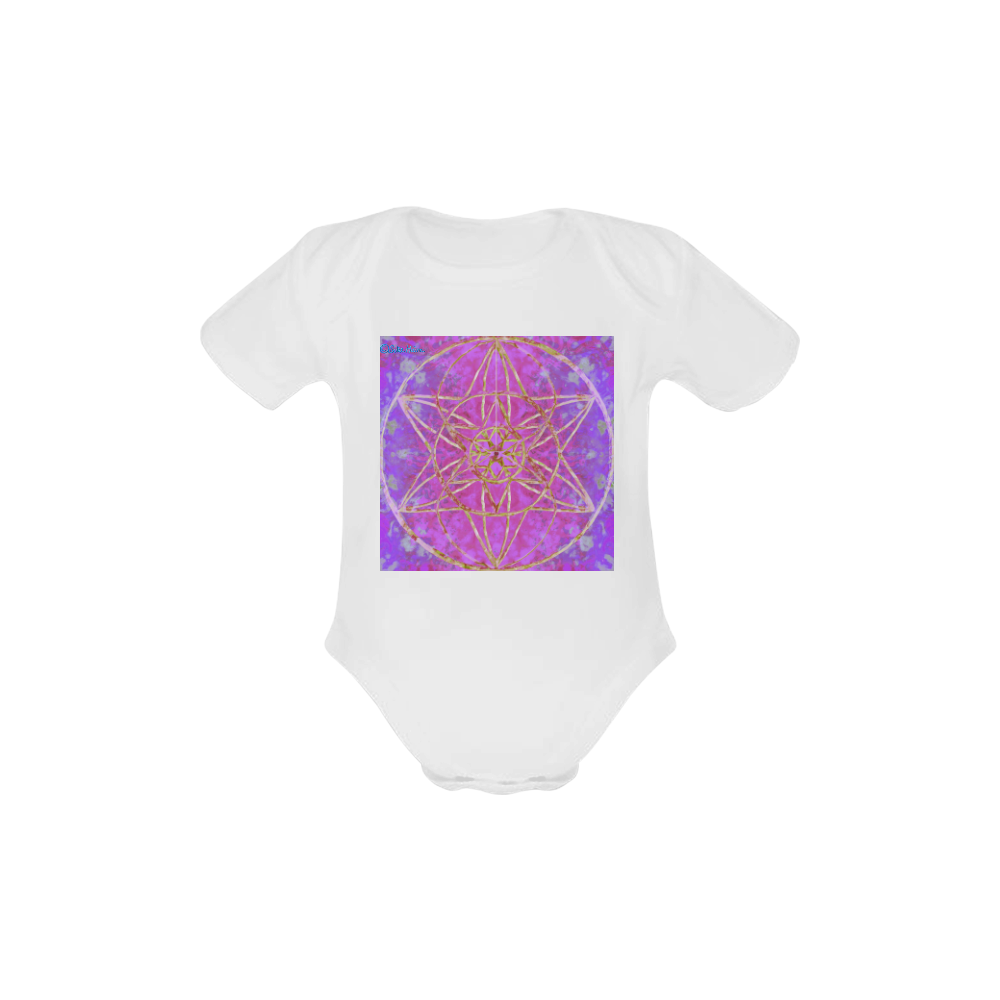 protection in purple colors Baby Powder Organic Short Sleeve One Piece (Model T28)