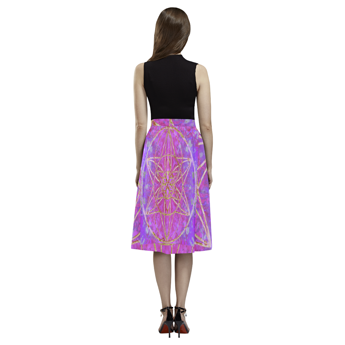 protection in purple colors Aoede Crepe Skirt (Model D16)