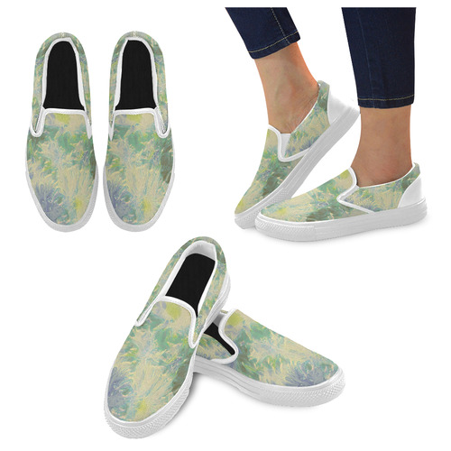 amazing Floral 617C by FeelGood Women's Unusual Slip-on Canvas Shoes (Model 019)
