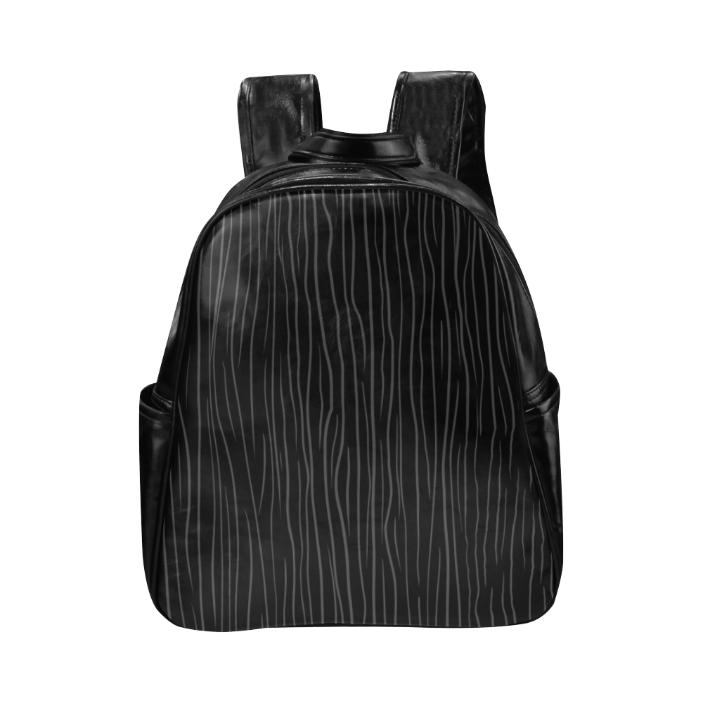 Gothic Stripes Multi-Pockets Backpack (Model 1636)