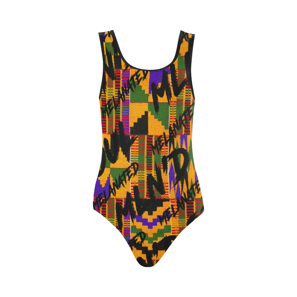 KENTE BATHING SUIT Vest One Piece Swimsuit (Model S04)