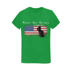 Honor Our Heroes On Memorial Day Women's T-Shirt in USA Size (Two Sides Printing)