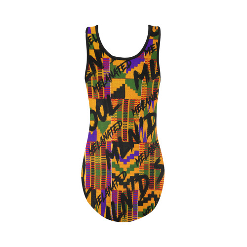 KENTE BATHING SUIT Vest One Piece Swimsuit (Model S04)