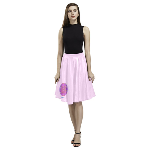 protection in purple colors-2 Melete Pleated Midi Skirt (Model D15)