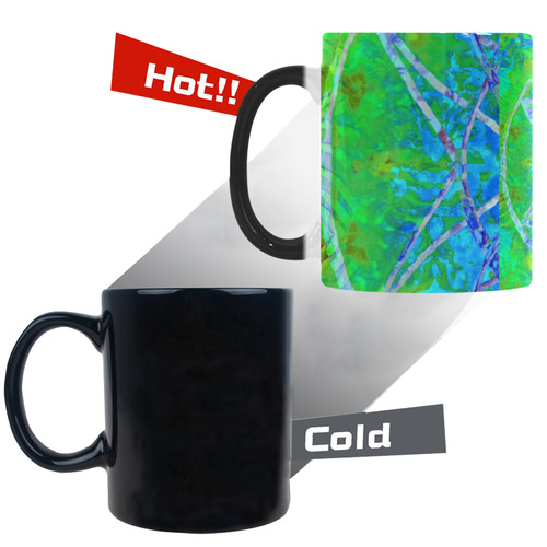 protection in nature colors-teal, blue and green Custom Morphing Mug