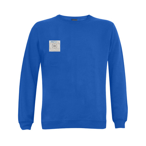 protection through fundamental mineral energy blue Gildan Crewneck Sweatshirt(NEW) (Model H01)