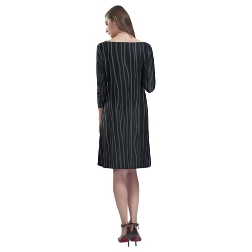 Gothic Stripes Rhea Loose Round Neck Dress(Model D22)