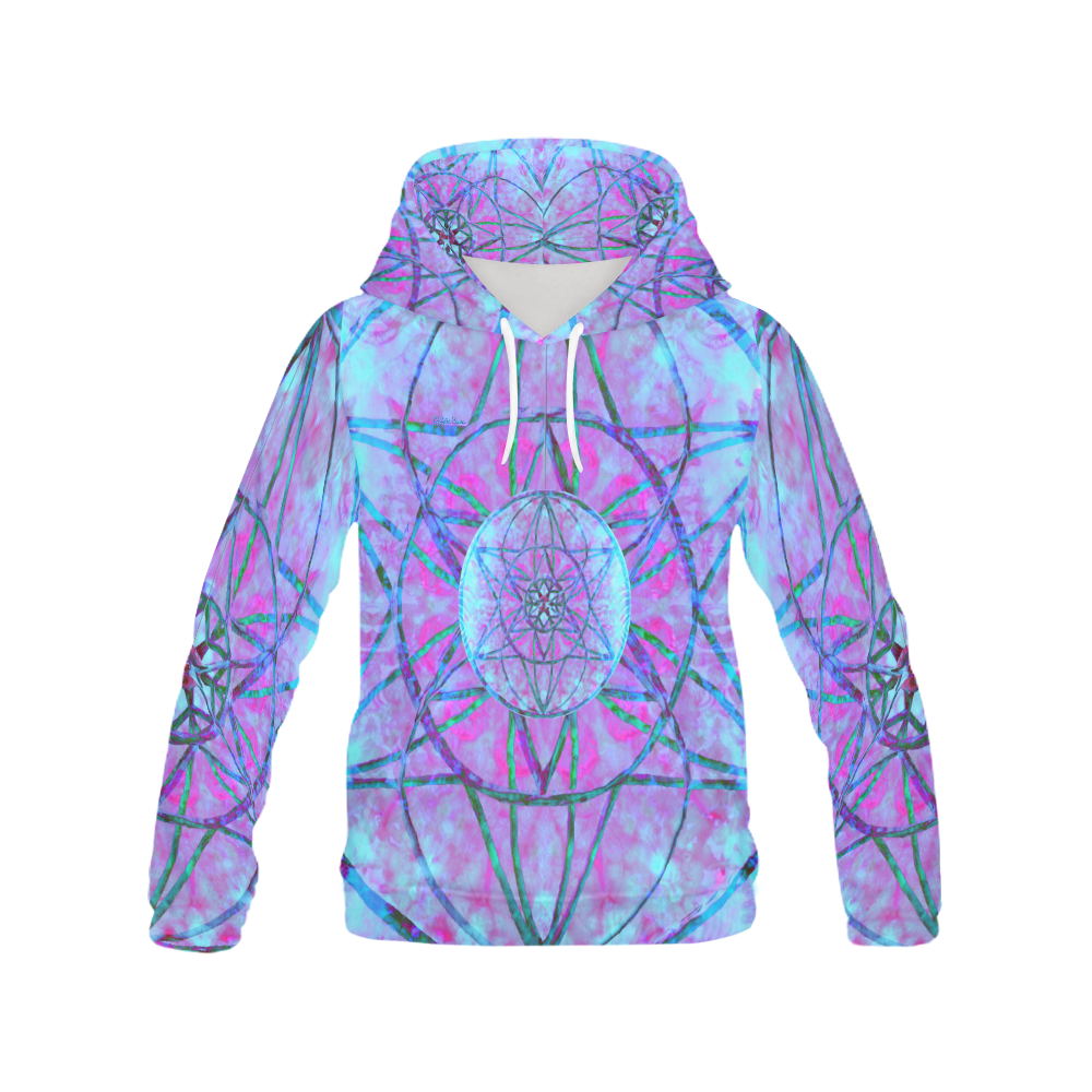 protection through an indigo wave All Over Print Hoodie for Men (USA Size) (Model H13)