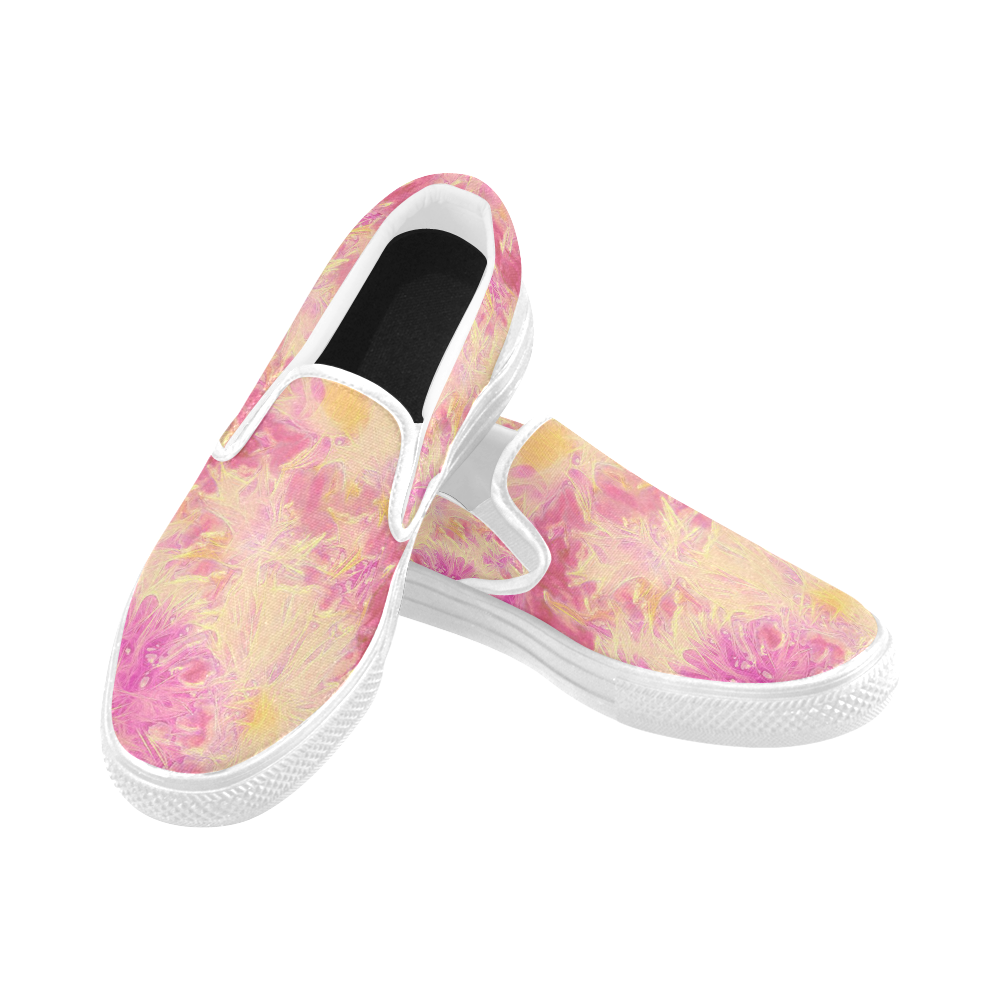 amazing Floral 617B by FeelGood Women's Unusual Slip-on Canvas Shoes (Model 019)