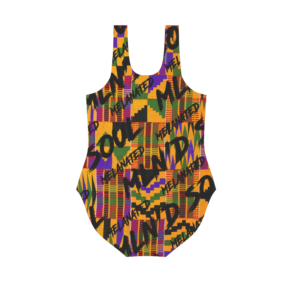 KENTE BATHING SUIT Vest One Piece Swimsuit (Model S04)