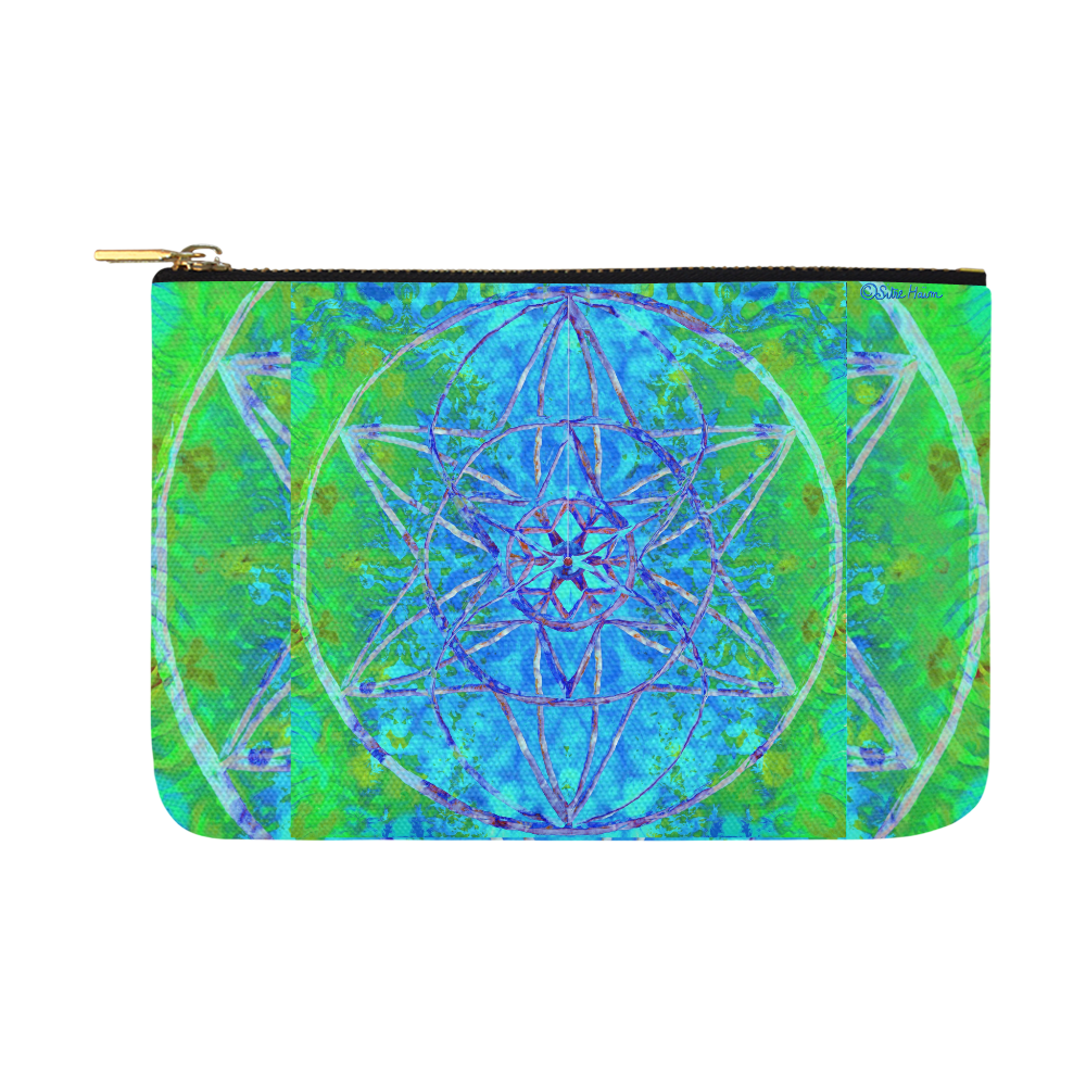 protection in nature colors-teal, blue and green Carry-All Pouch 12.5''x8.5''