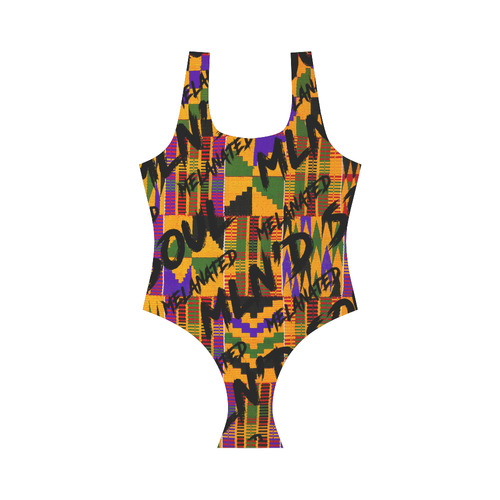 KENTE BATHING SUIT Vest One Piece Swimsuit (Model S04)