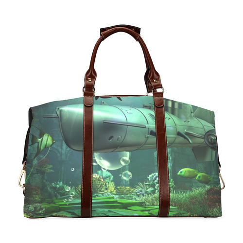 Awesome submarine with orca Classic Travel Bag (Model 1643) Remake