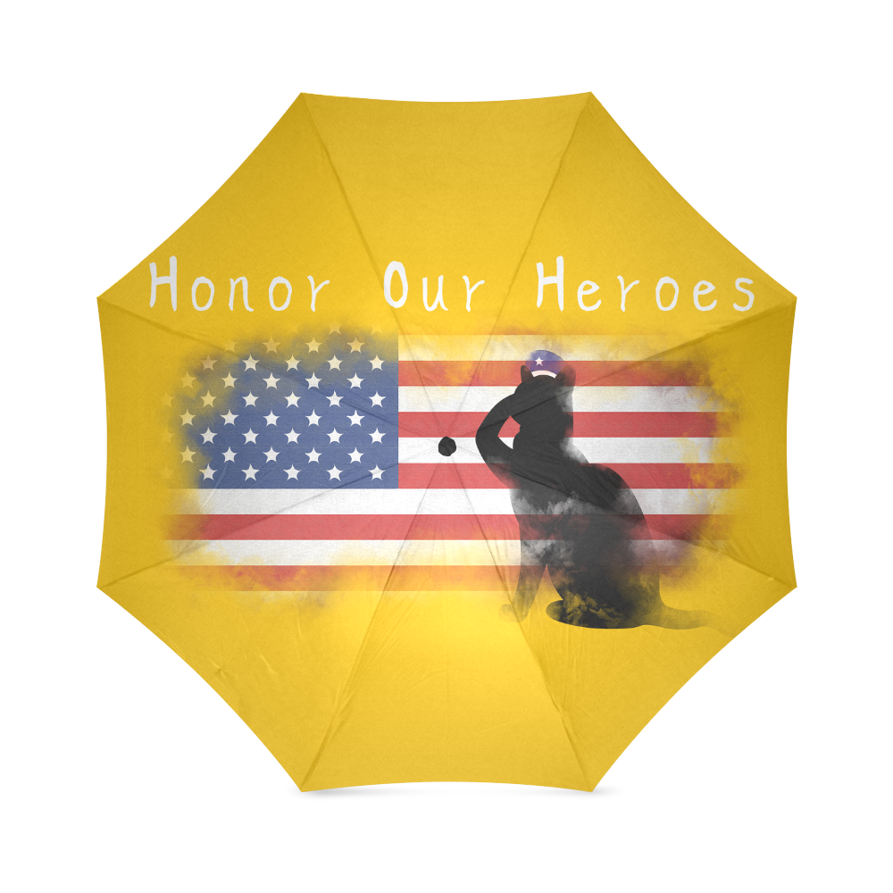 Honor Our Heroes On Memorial Day Foldable Umbrella (Model U01)