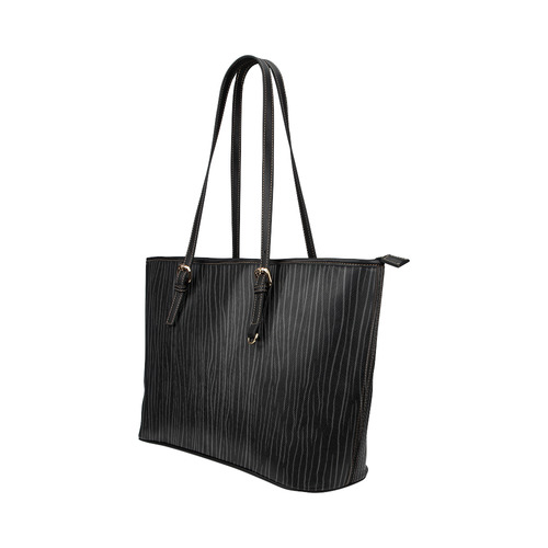 Gothic Stripes Leather Tote Bag/Small (Model 1651)