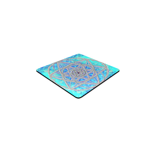 protection in blue harmony Square Coaster