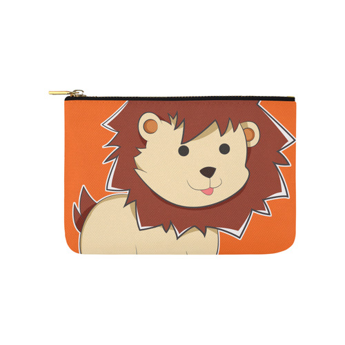 Happy Cartoon Baby Lion Carry-All Pouch 9.5''x6''