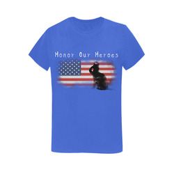 Honor Our Heroes On Memorial Day Women's T-Shirt in USA Size (Two Sides Printing)