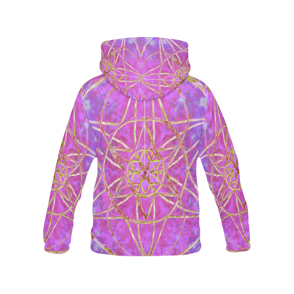 protection in purple colors All Over Print Hoodie for Women (USA Size) (Model H13)