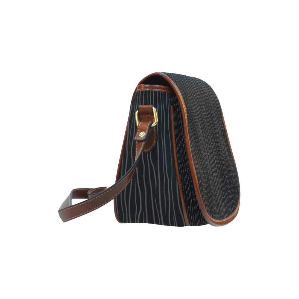 Gothic Stripes Saddle Bag/Small (Model 1649) Full Customization