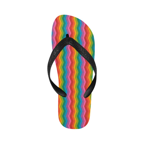 Woven Little Rainbow Flip Flops for Men/Women (Model 040)