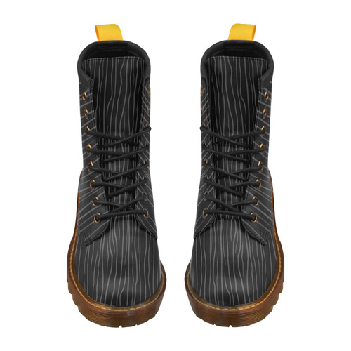 Gothic Stripes High Grade PU Leather Martin Boots For Men Model 402H