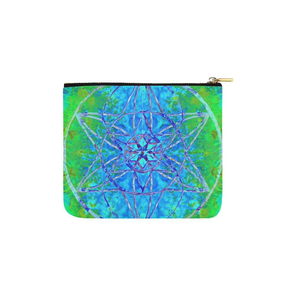 protection in nature colors-teal, blue and green Carry-All Pouch 6''x5''