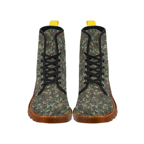 Forest Camouflage Military Pattern Martin Boots For Women Model 1203H